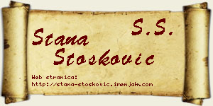 Stana Stošković vizit kartica